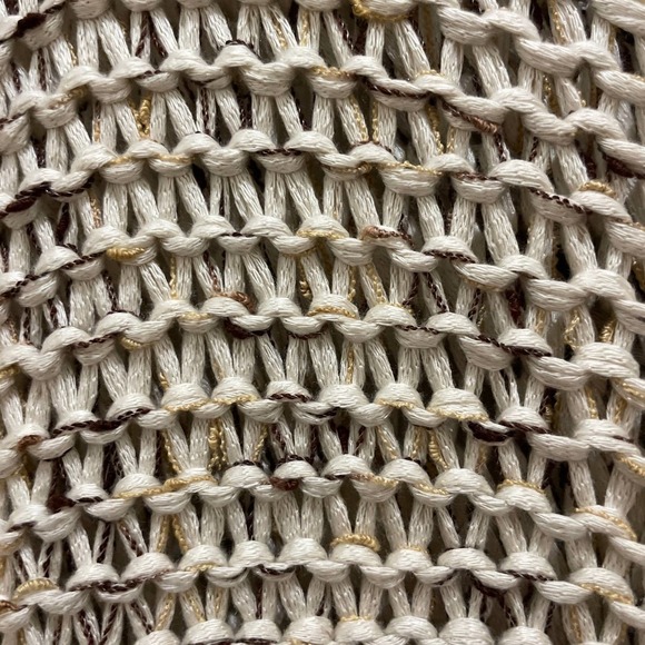 BCBGMAXAZRIA Cream & Brown Knit Zip Up Hooded Sweater - Picture 6 of 8